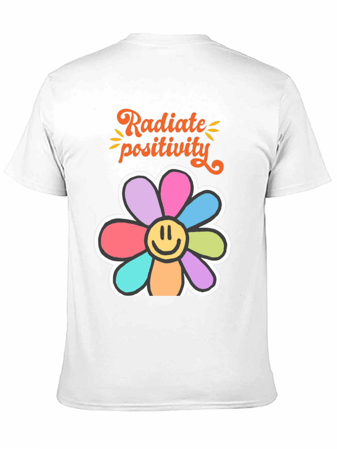 Black Radiate Positivity Graphic T-Shirt view 11