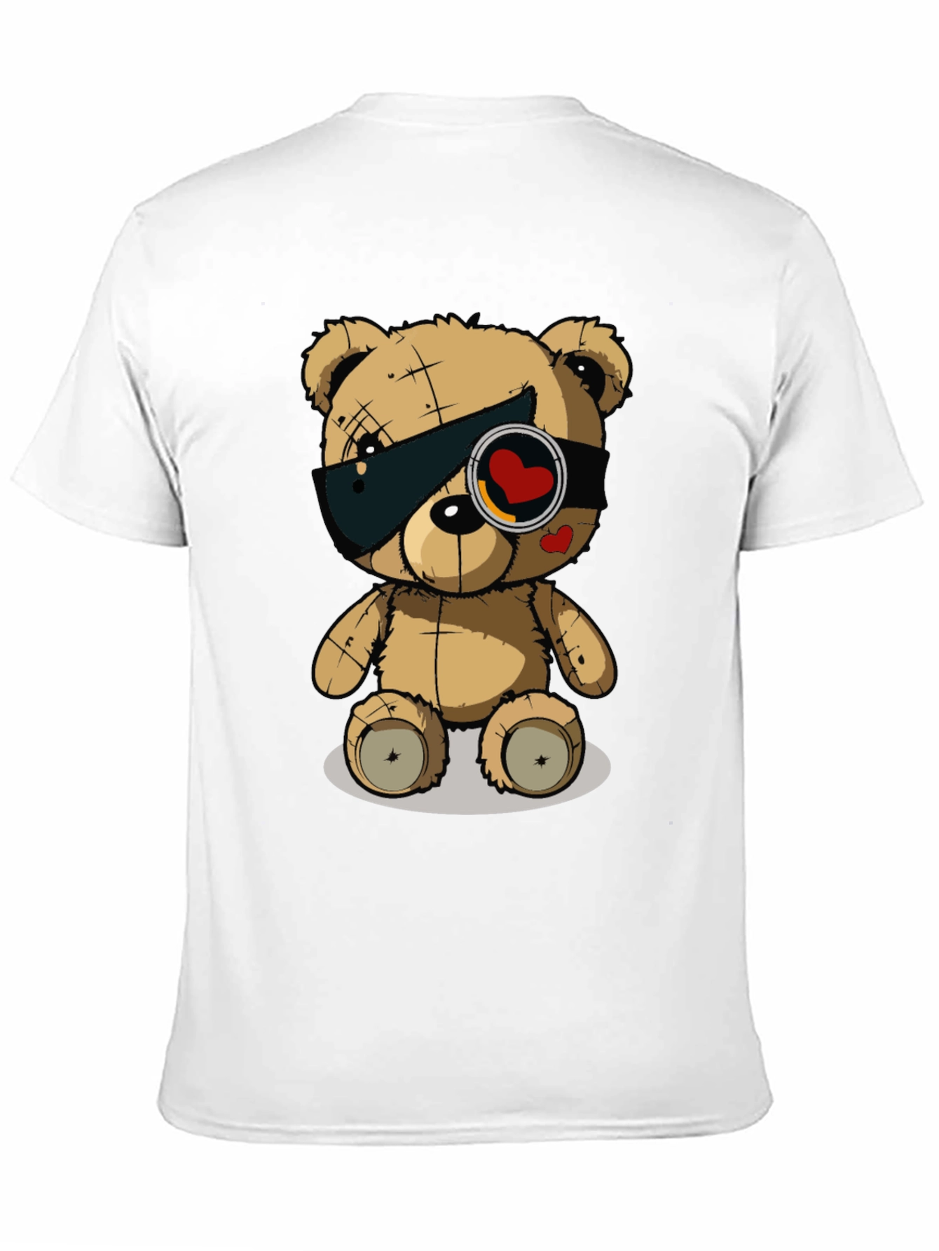 Black Trendy Black T-Shirt with Graphic Teddy Bear Design view 11