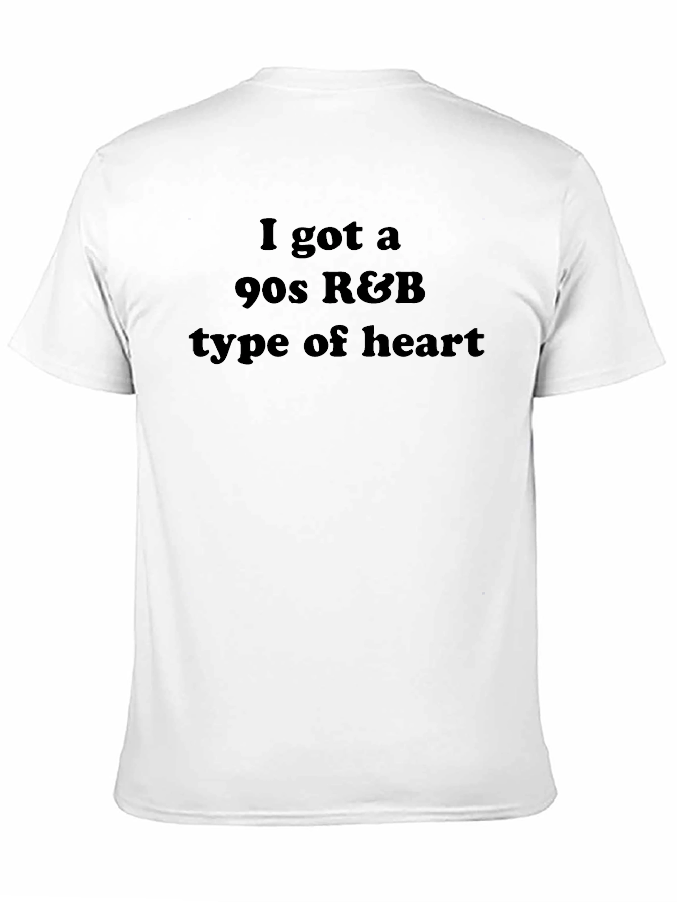 Black 90s R&B Heart T-Shirt - Classic Style view 11