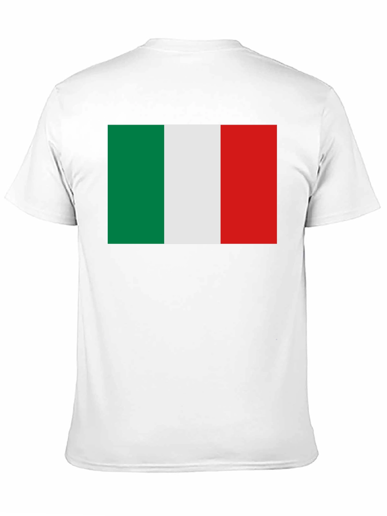 Black Italian Flag Graphic Tee - Black Crew Neck T-Shirt view 11