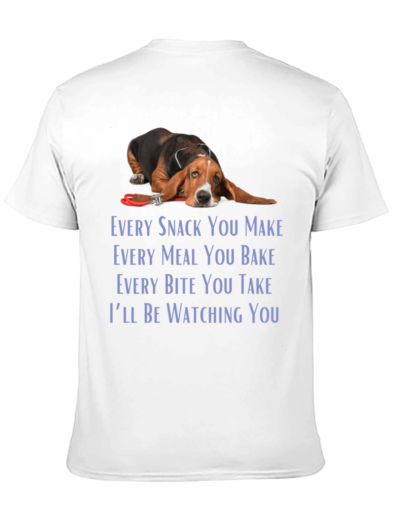Black Bassett Hound Dog T-Shirt - Every Snack You Make view 11