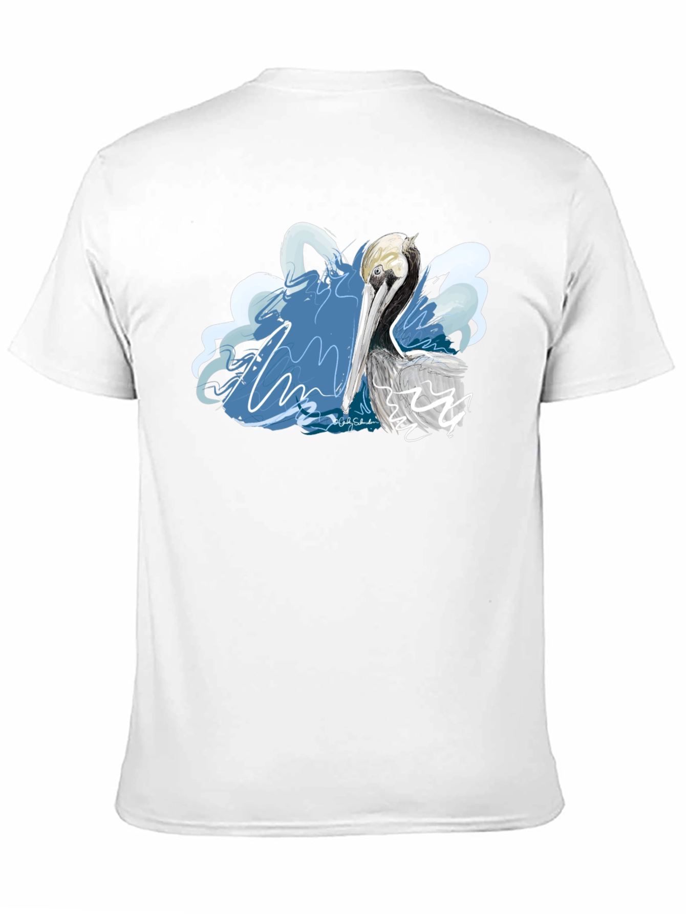 Black Pelican Graphic T-Shirt - Artistic Design view 11