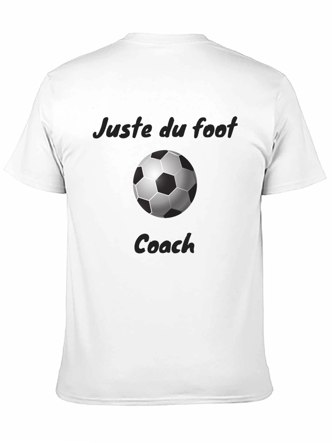 Black Juste du Foot Soccer Coach Black T-Shirt view 11