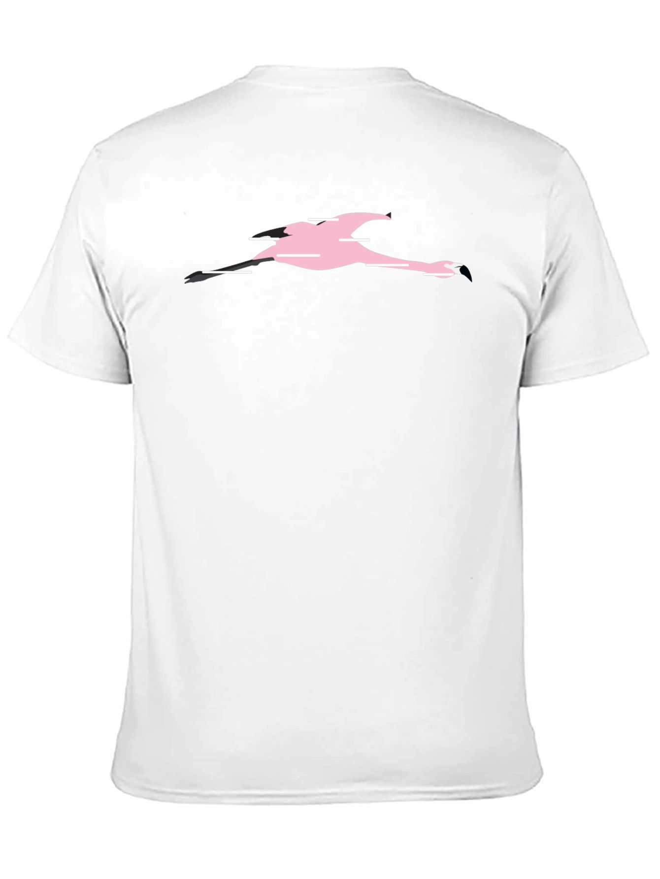 Black Black T-Shirt with Pink Flamingo Graphic view 11
