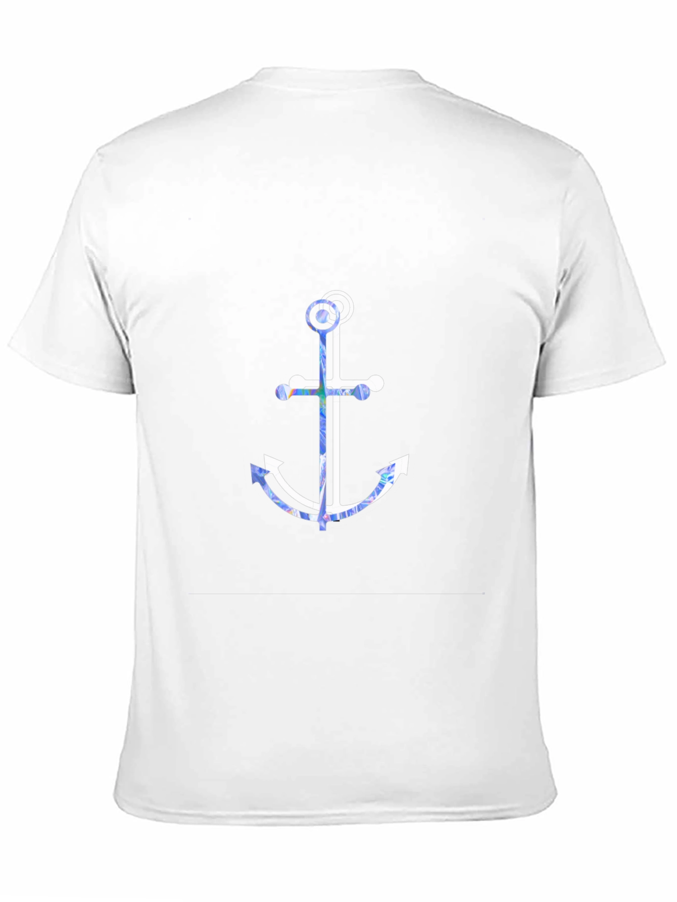 Black Nautical Anchor Graphic Tee - Soft Cotton Blend view 11