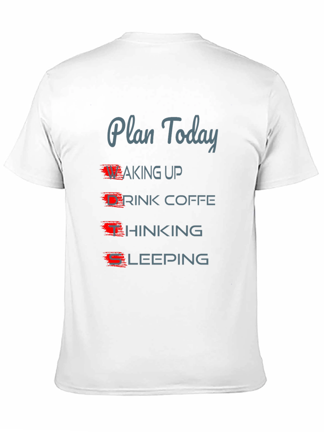 Black Plan Today Funny Graphic T-Shirt view 11