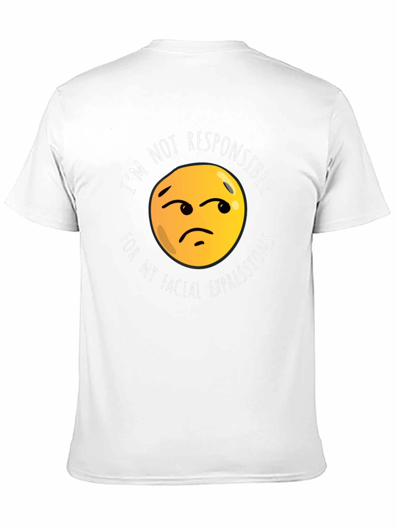 Black Funny Facial Expression Emoji Graphic T-Shirt - Black view 11