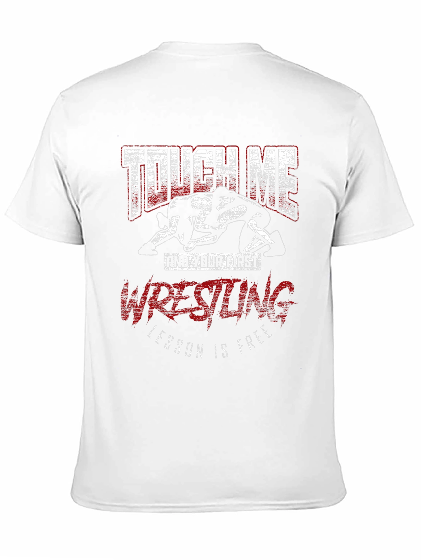 Black Touch Me Wrestling T-Shirt - Funny Graphic Tee view 11