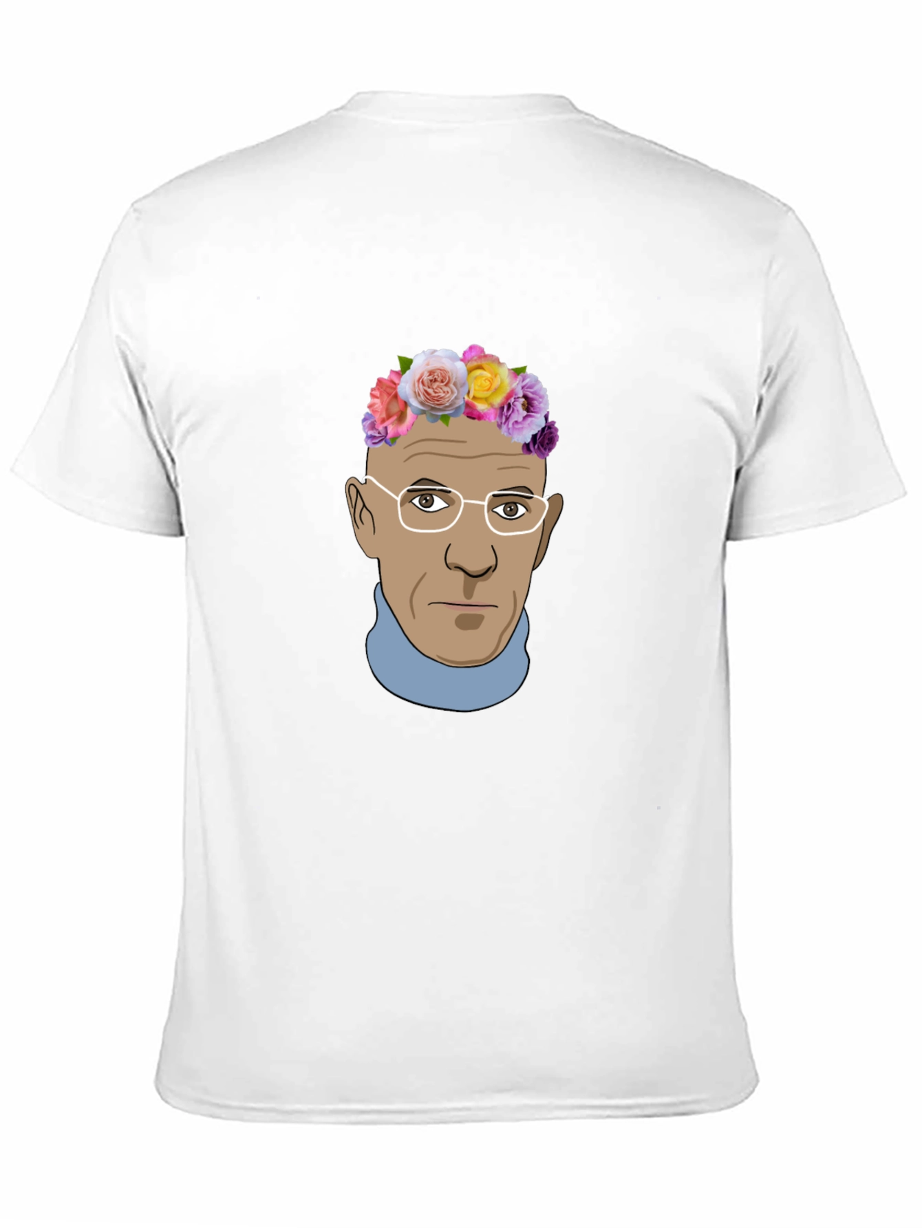 Black Floral Crown Man Graphic Tee - Unique Design view 11