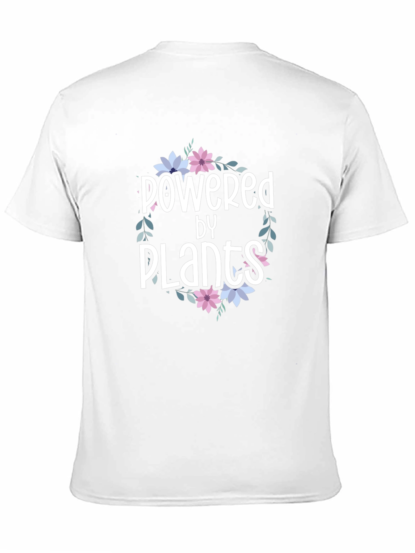 Black Powered by Plants T-Shirt - Vegan Tee view 11