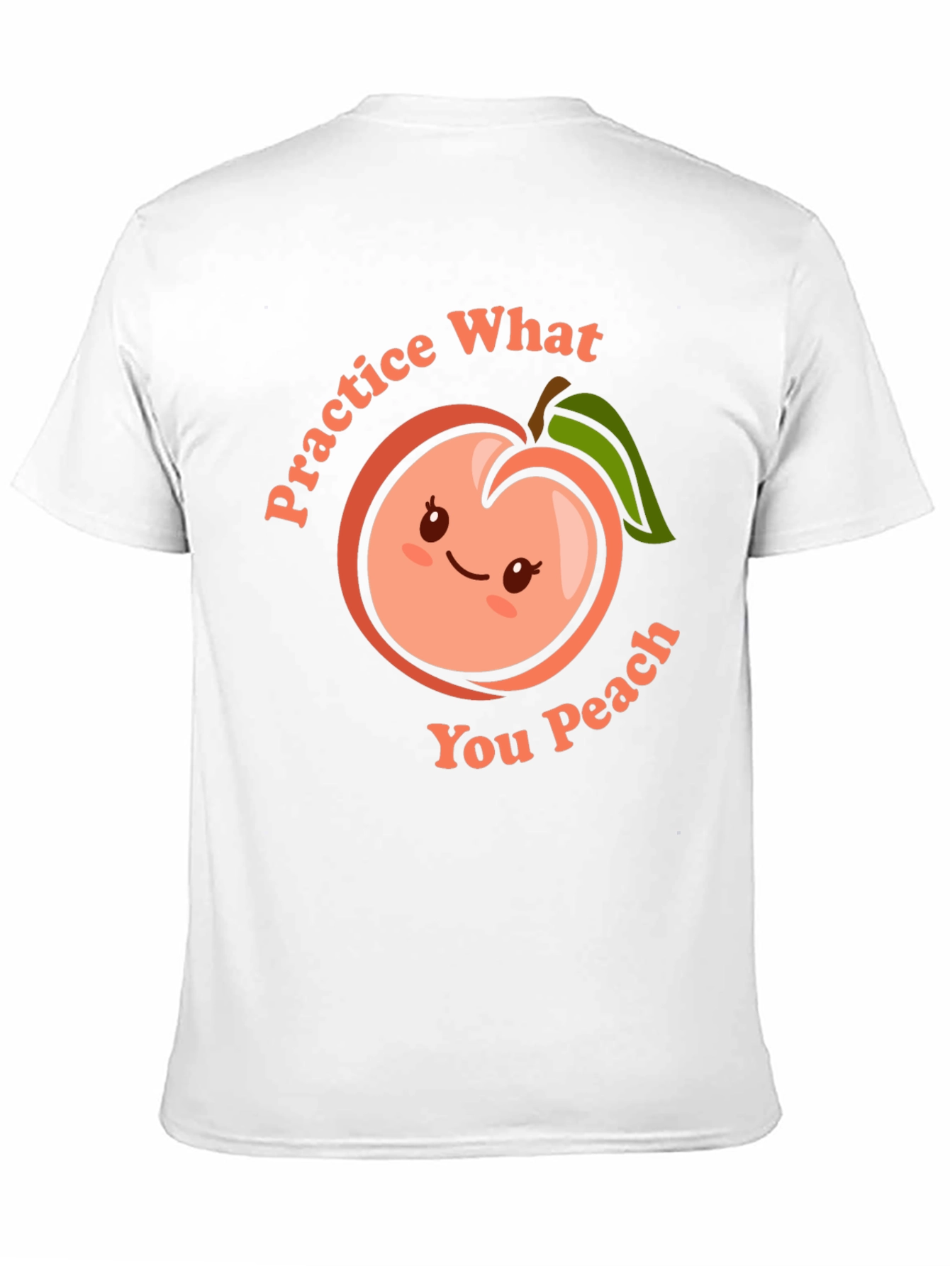 Black Practice What You Peach Funny T-Shirt view 11