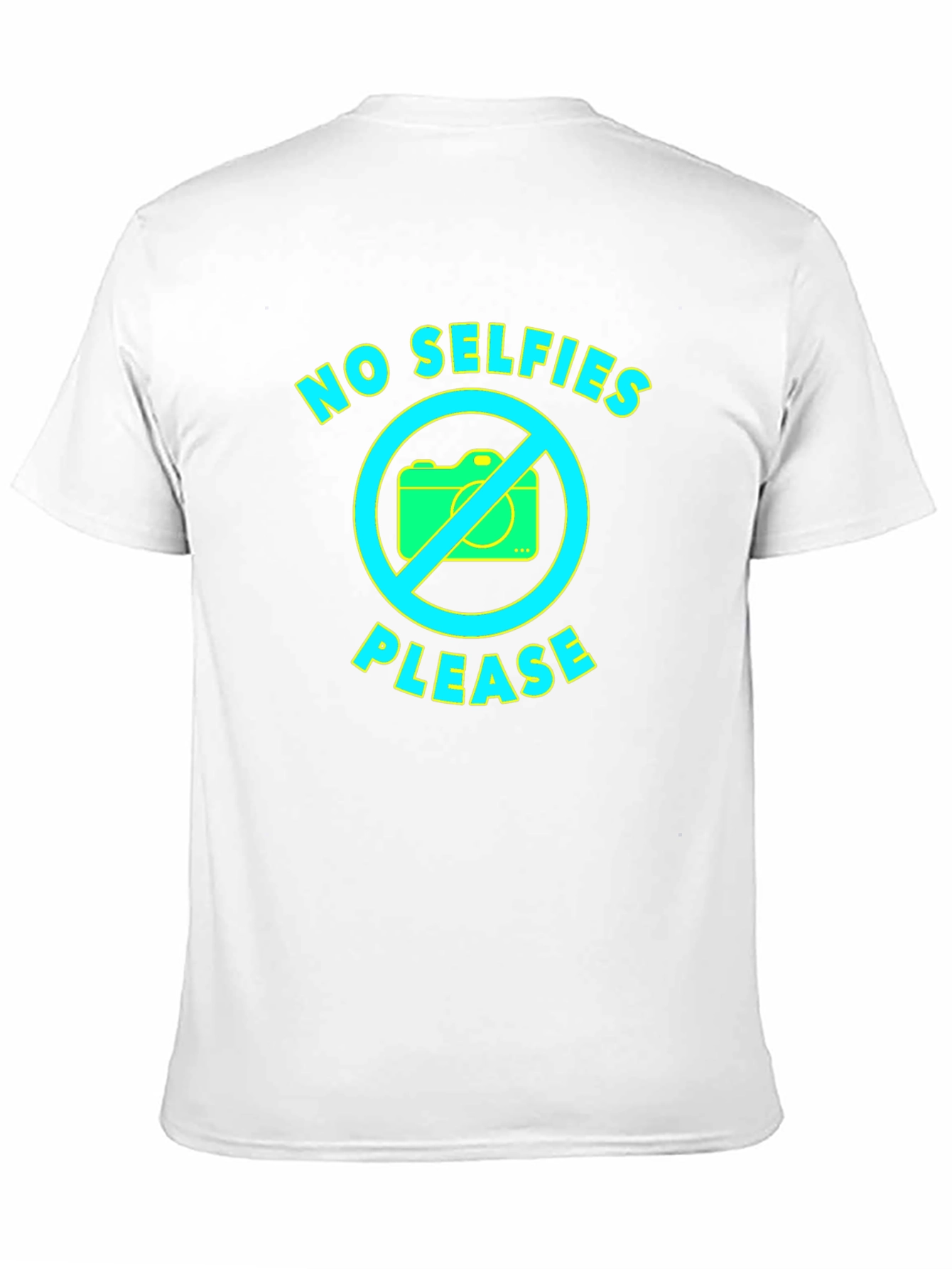 Black No Selfies Please Graphic T-Shirt view 11