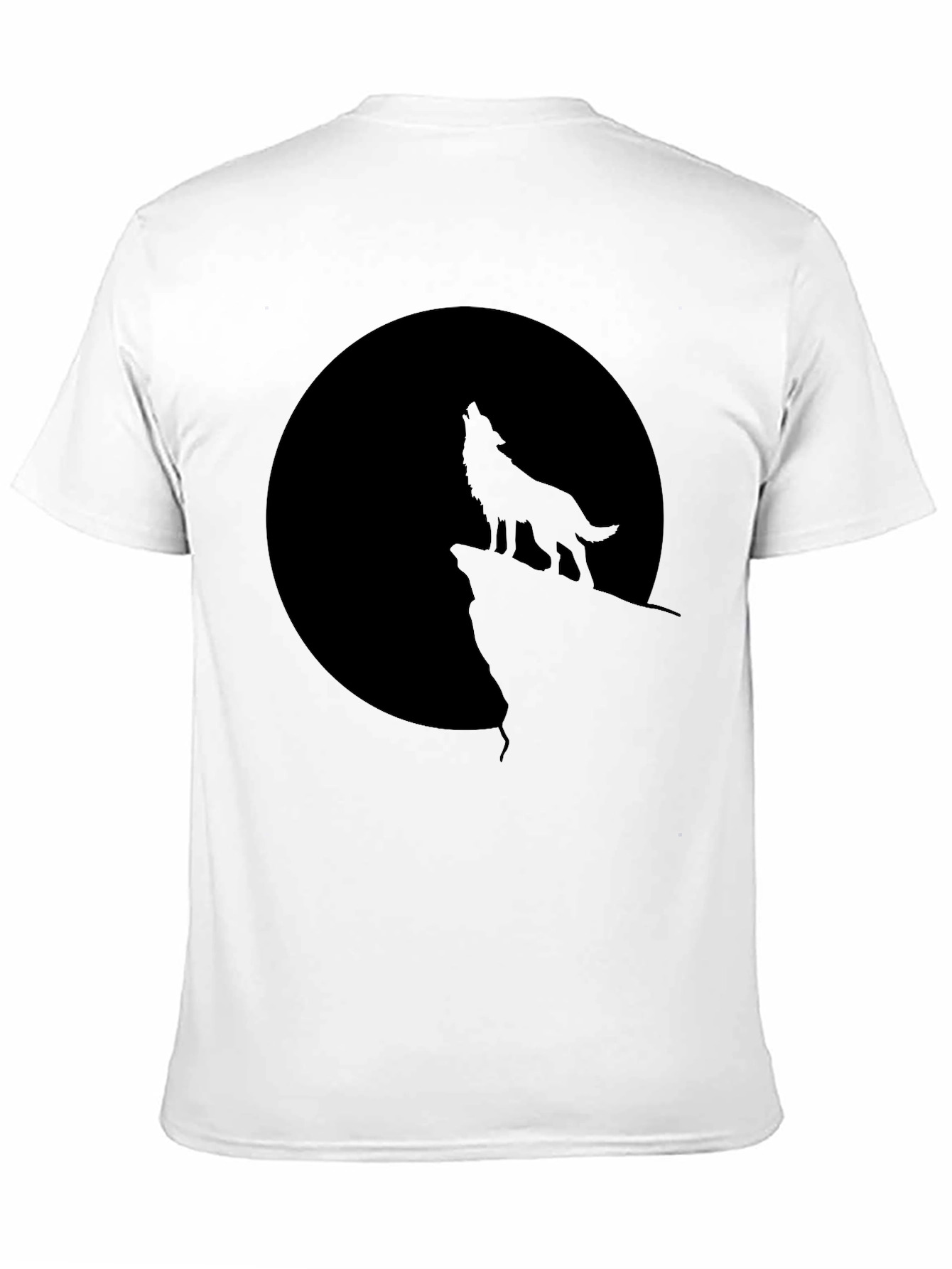 Black Wolf Moon Graphic Tee - Black Cotton Blend view 11