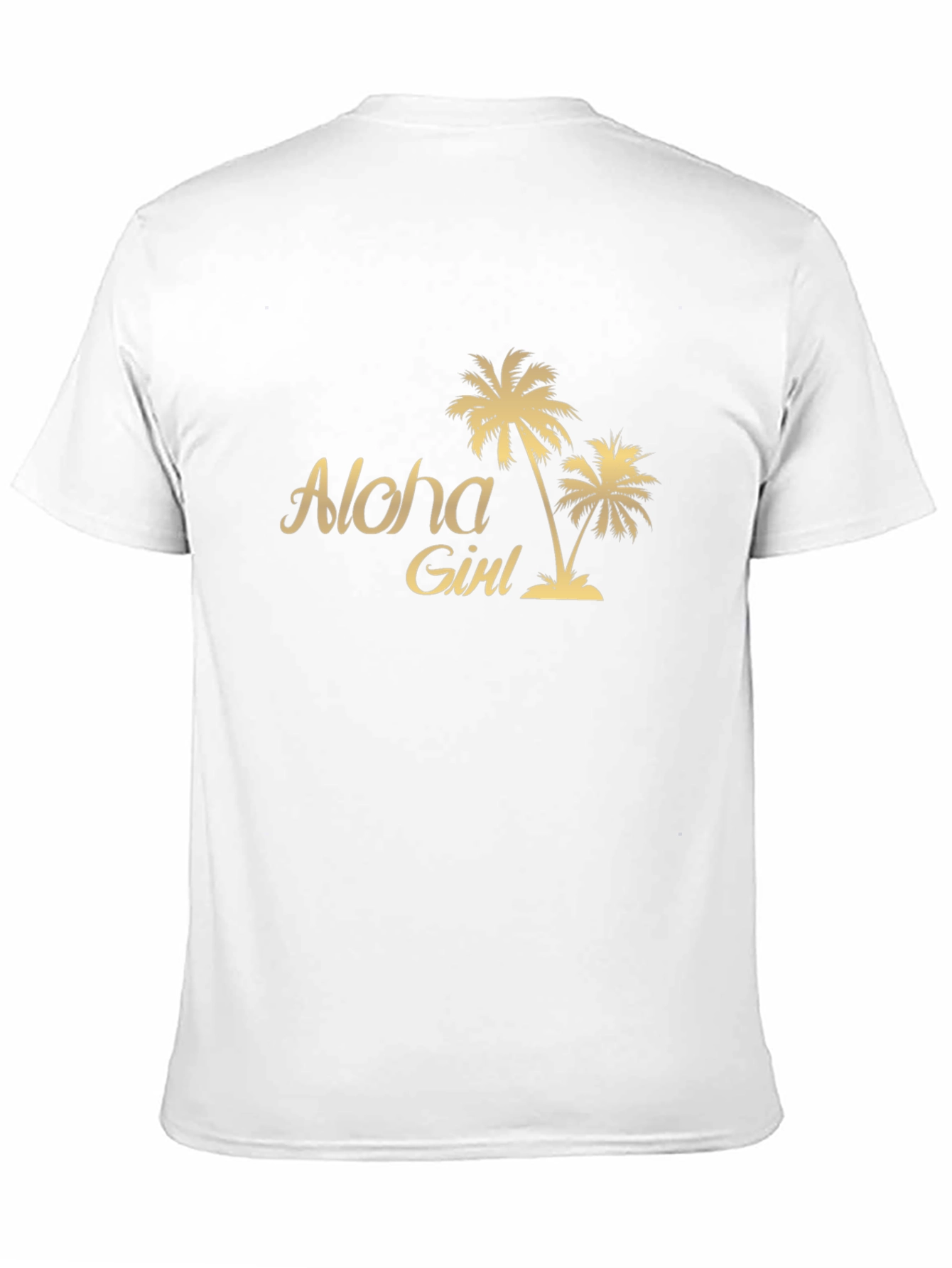 Black Aloha Girl Graphic Tee - Tropical Palm Tree T-Shirt view 11