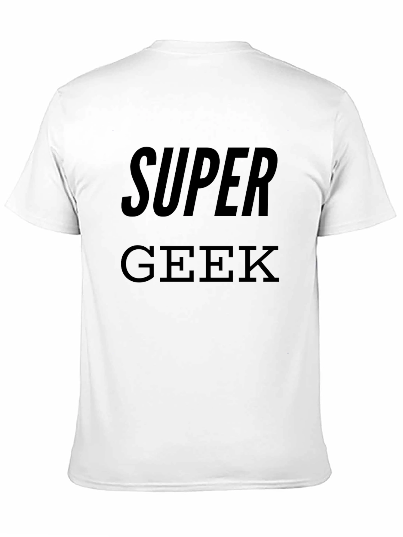 Black Super Geek Graphic Tee - Soft Cotton Blend Comfort view 11
