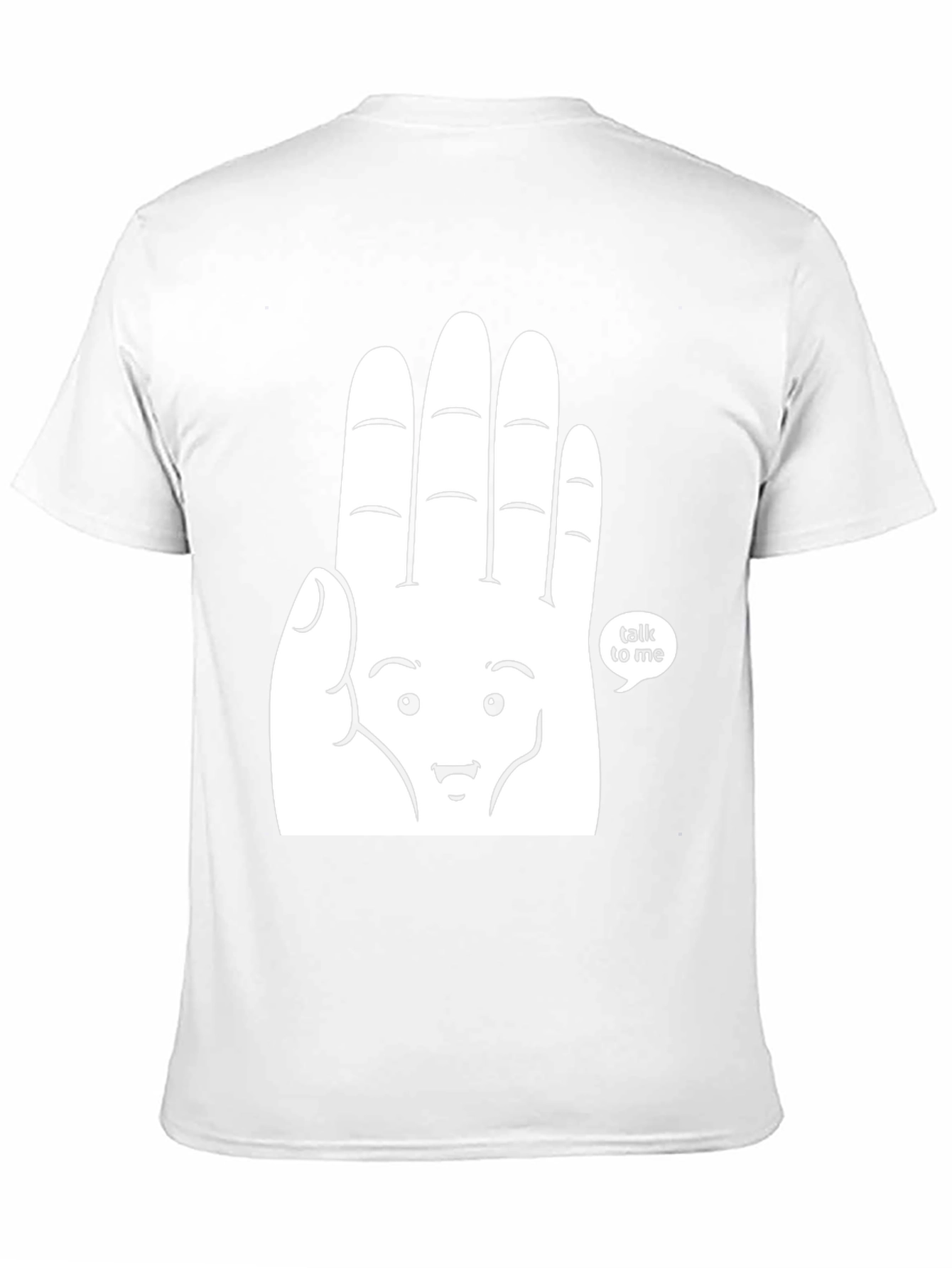 Black Talk To Me Graphic Tee - Funny Hand Design T-Shirt view 11