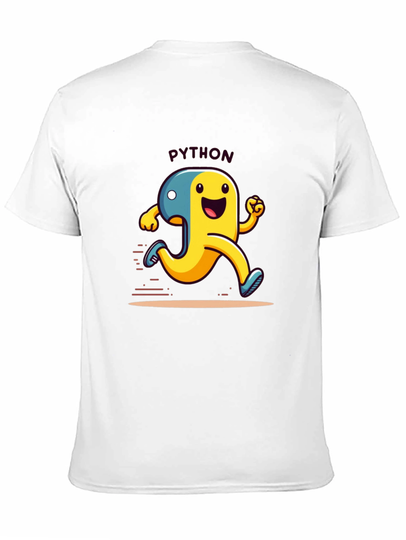 Black Python Programmer Cartoon Black T-Shirt view 11