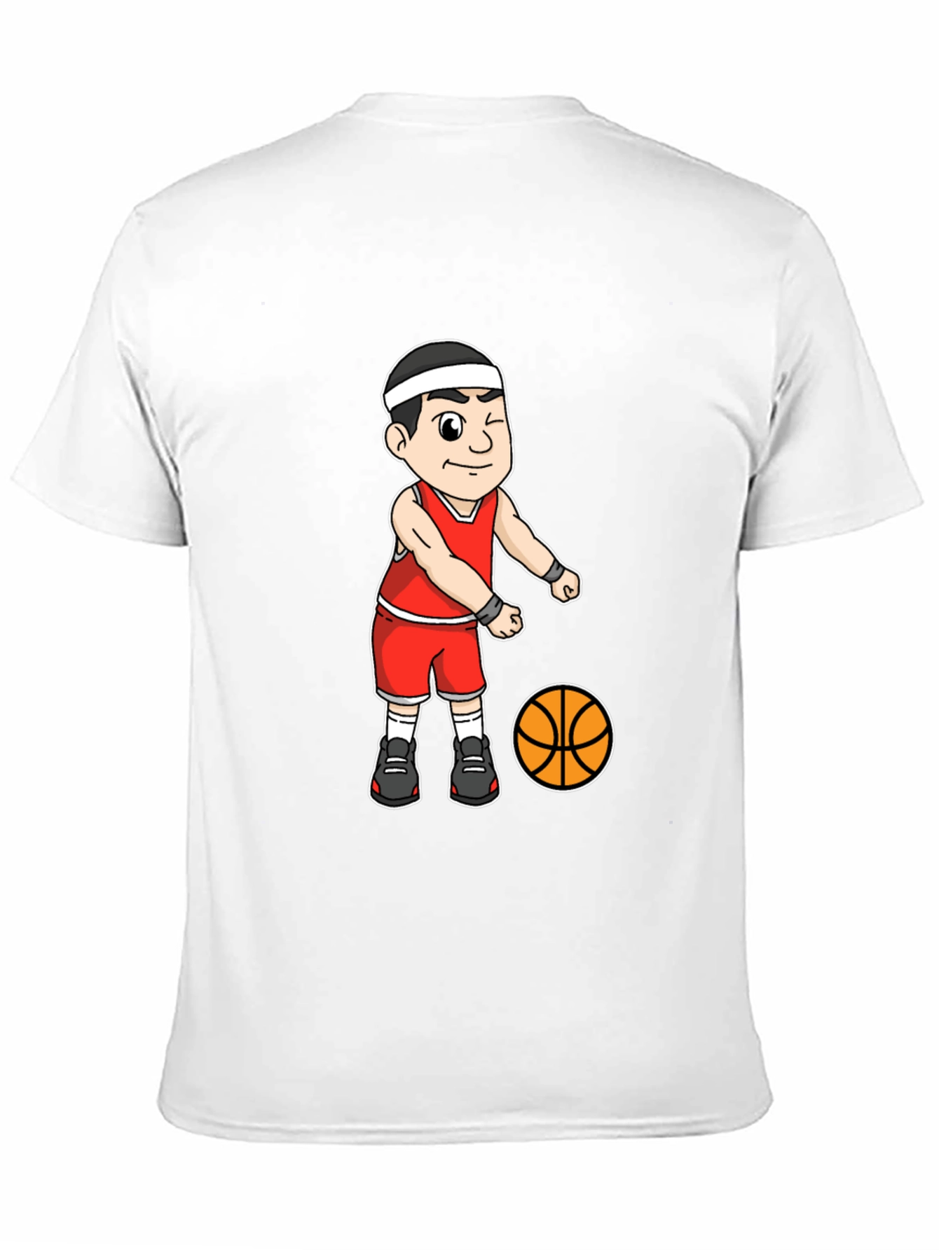 Black Cartoon Basketball Player Graphic Tee view 11