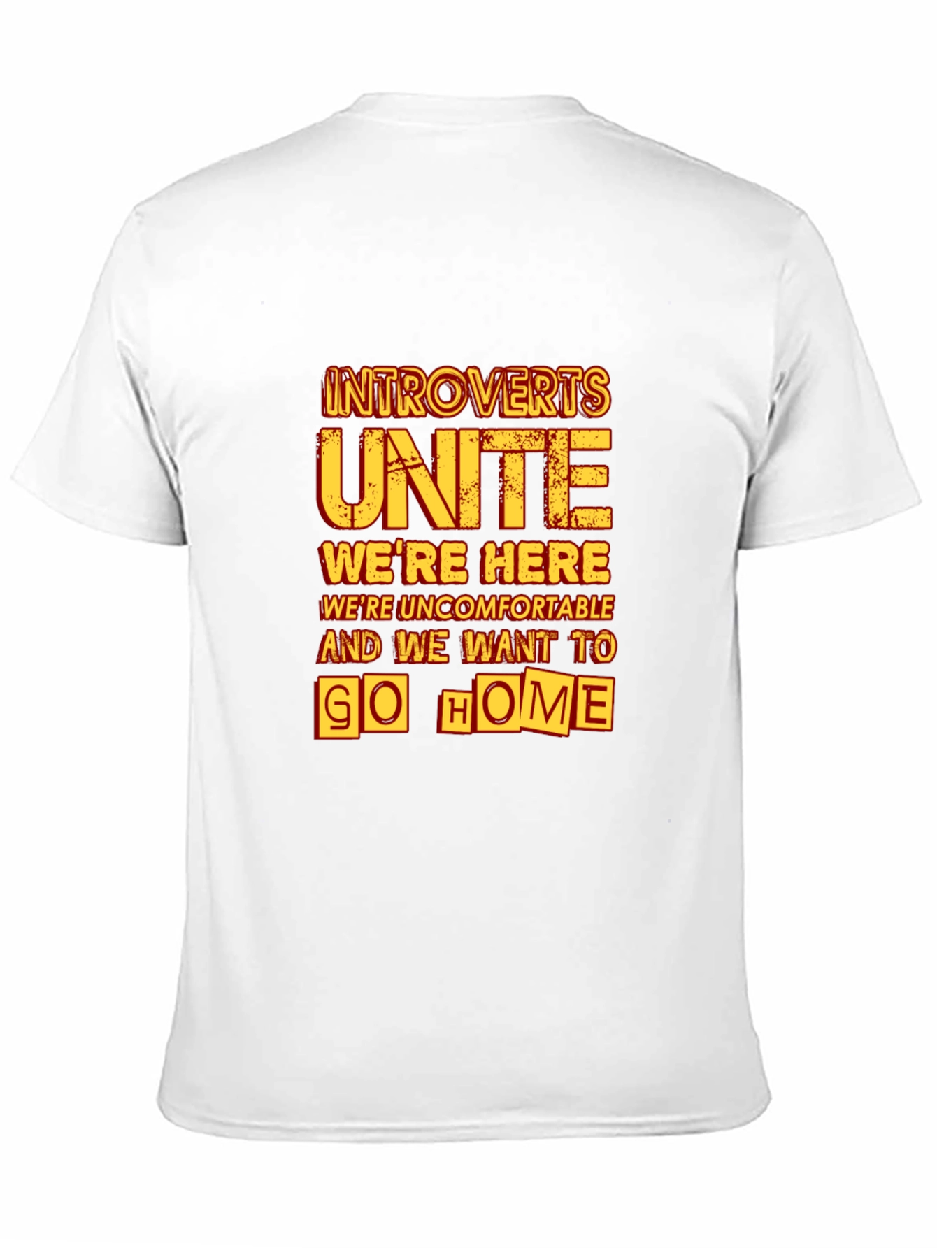 Black Introverts Unite Graphic Tee - Black Cotton T-Shirt view 11