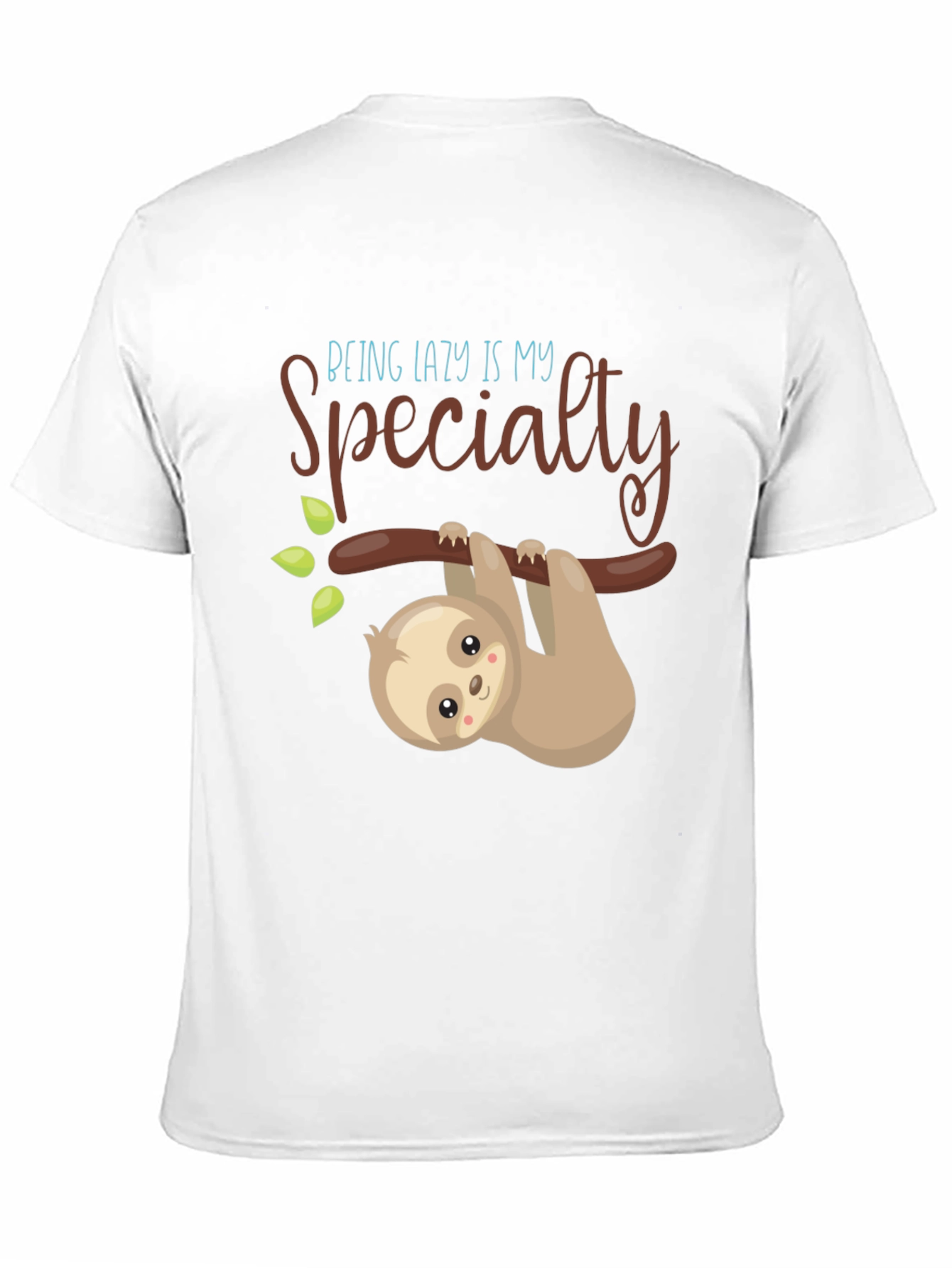 Black Lazy Sloth Graphic Tee - Men's Black T-Shirt view 11