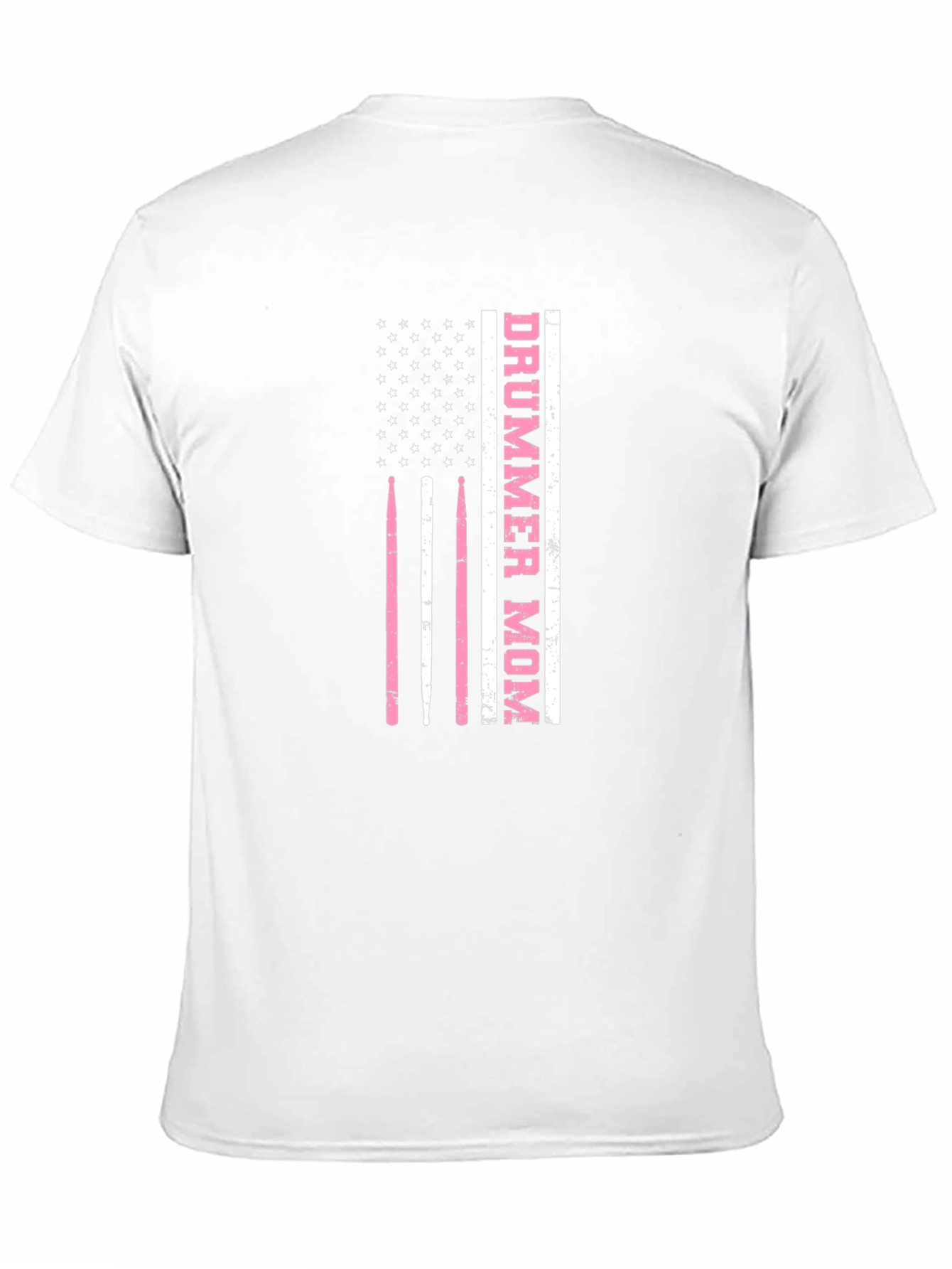 Black Drummer Mom USA Flag T-Shirt view 11