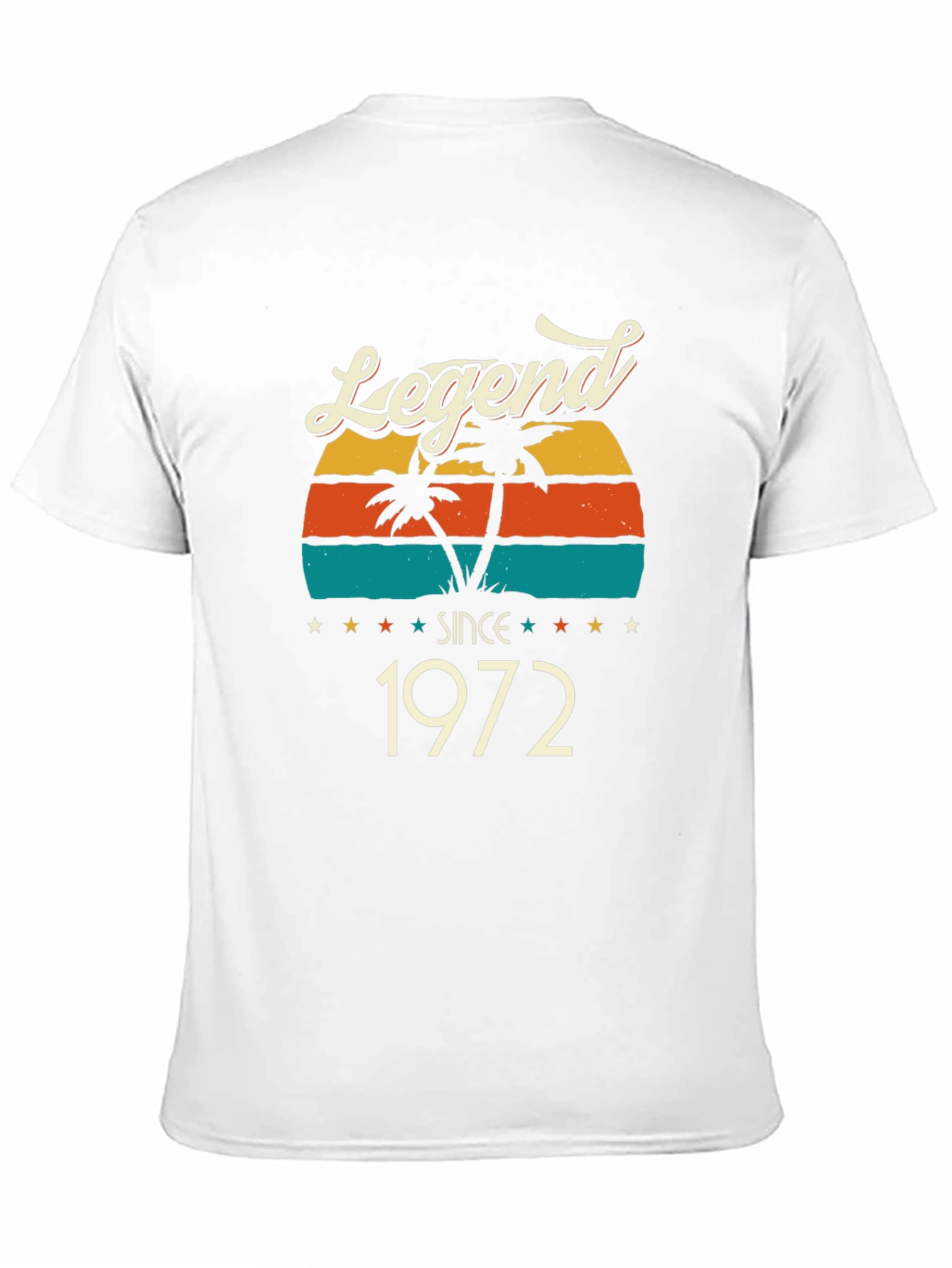 Black Legend Since 1972 Retro Palm Tree T-Shirt view 11