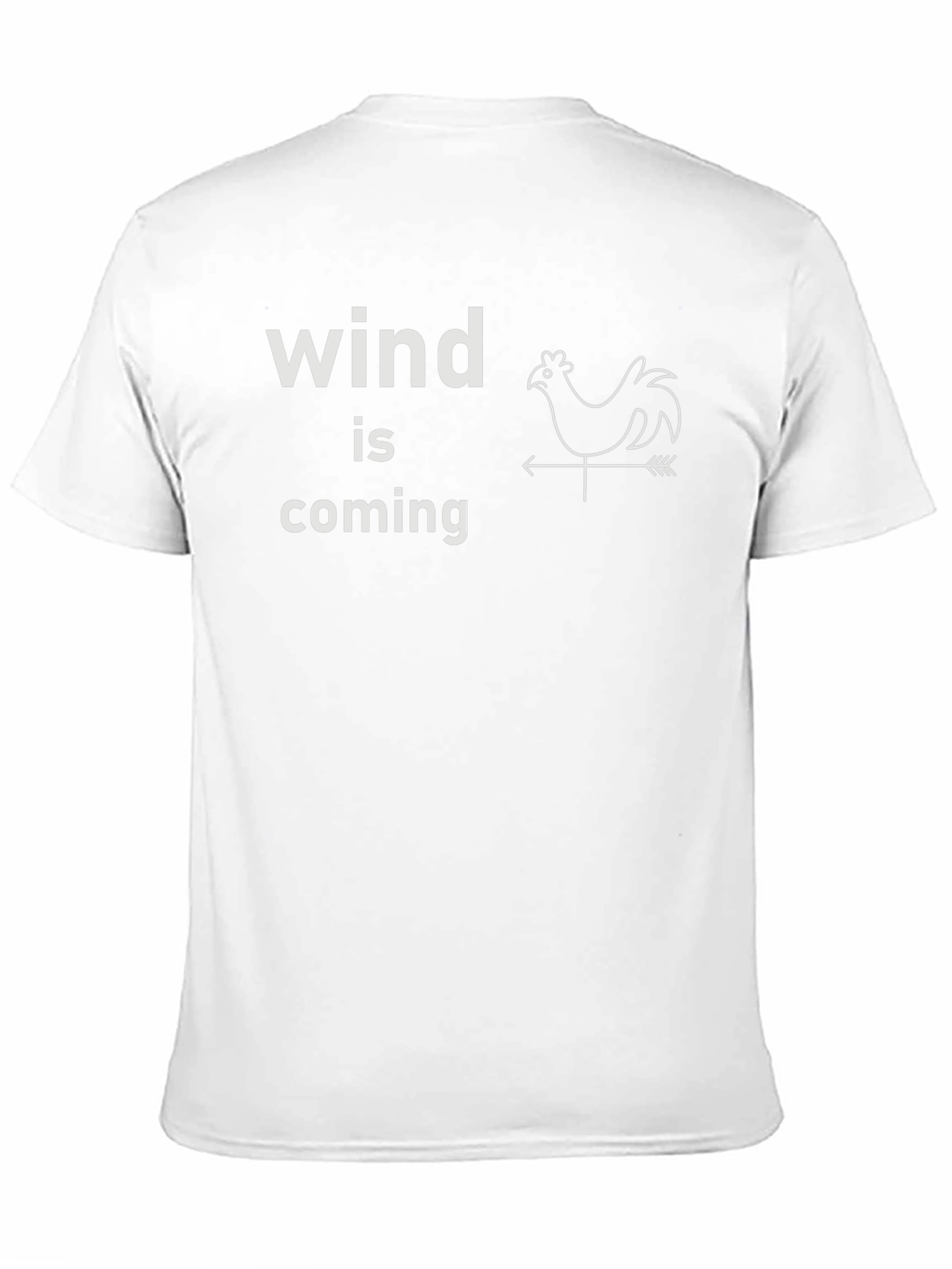 Black Funny Wind Is Coming Chicken Weathervane T-Shirt view 11