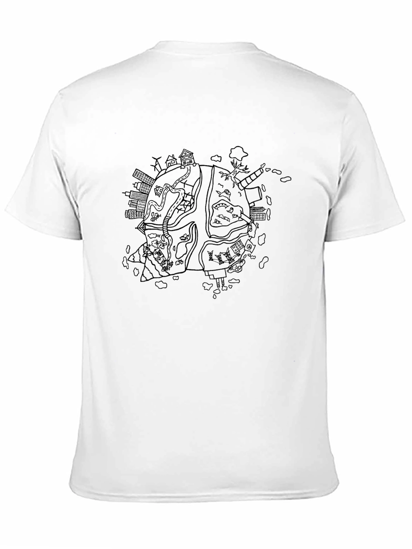 Black Earth Graphic Black T-Shirt view 11