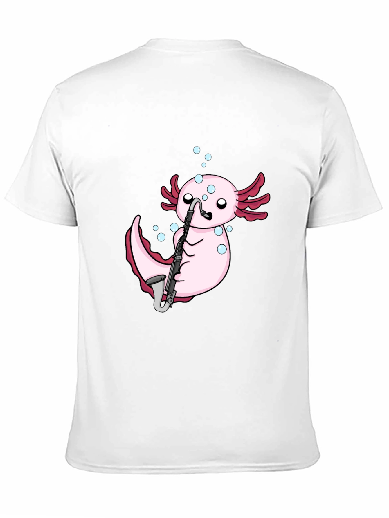 Black Axolotl Saxophone Black T-Shirt view 11