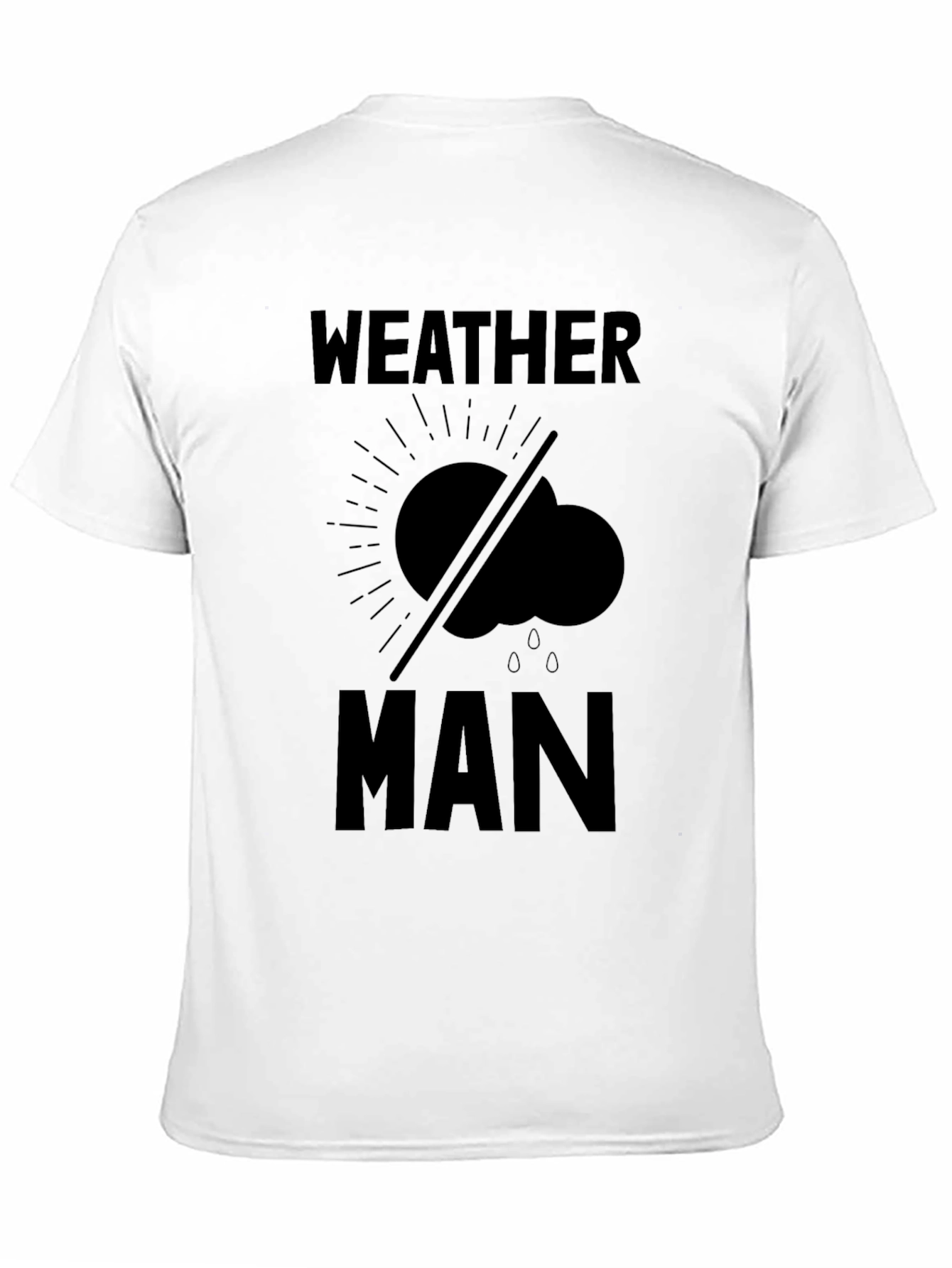 Black Weather Man Graphic Tee - Black Humor T-Shirt view 11
