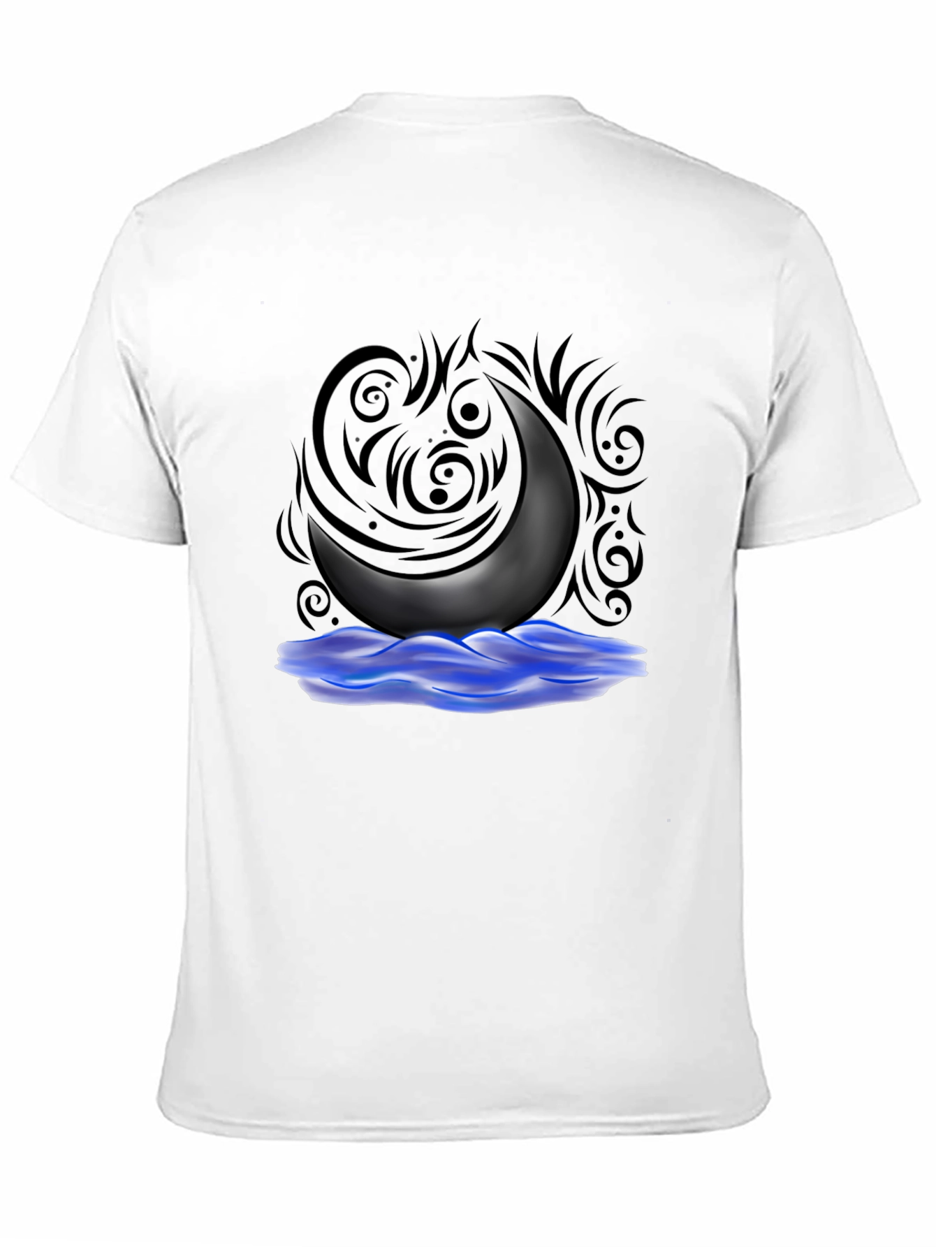 Black Crescent Moon T-Shirt - Black Graphic Tee view 11