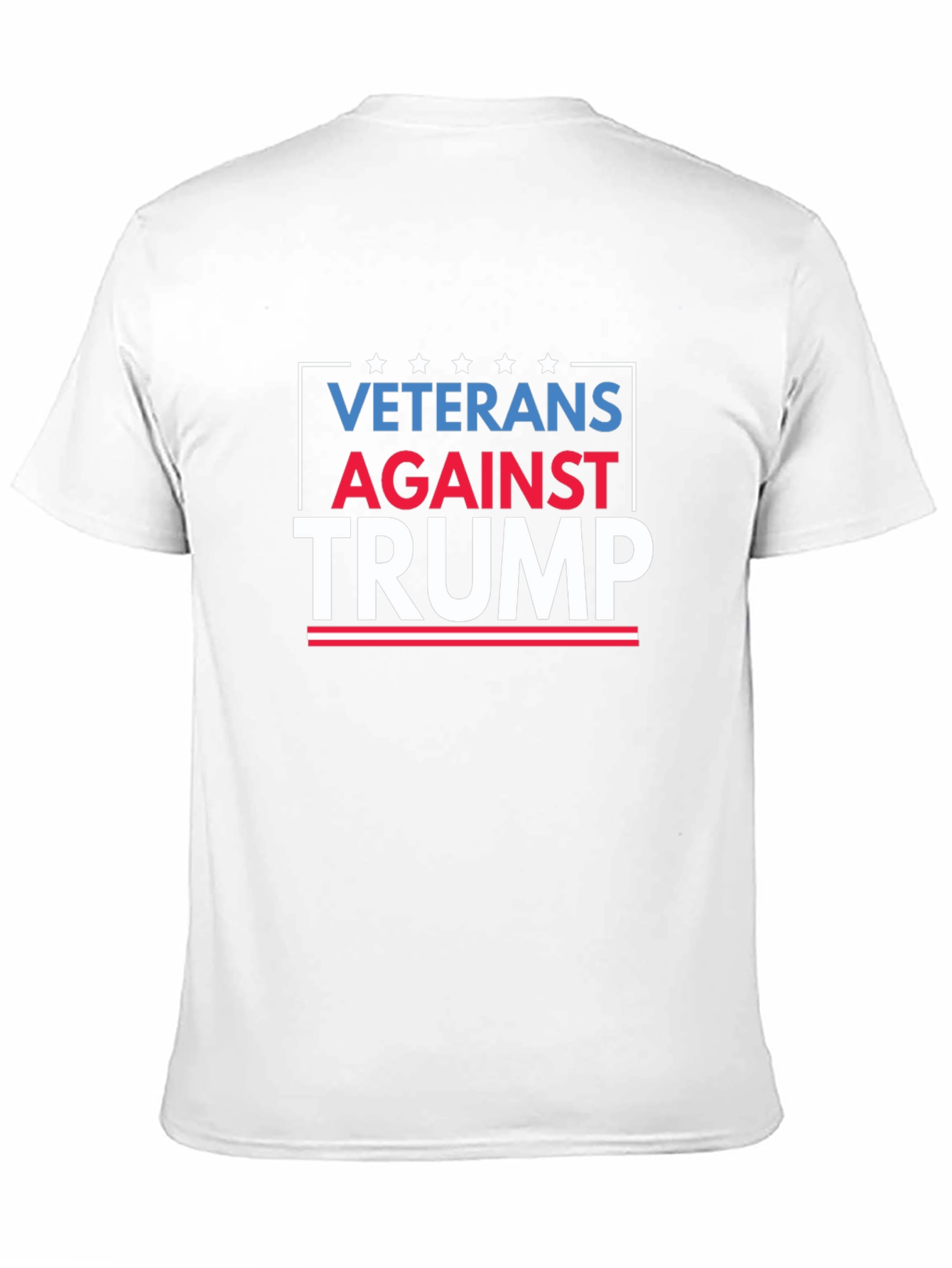 Black Veterans Against Trump Graphic Tee - Black Cotton Shirt view 11