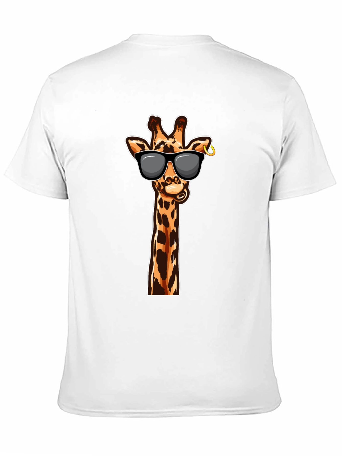 Black Cool Giraffe Graphic Tee - Stylish Black T-Shirt view 11
