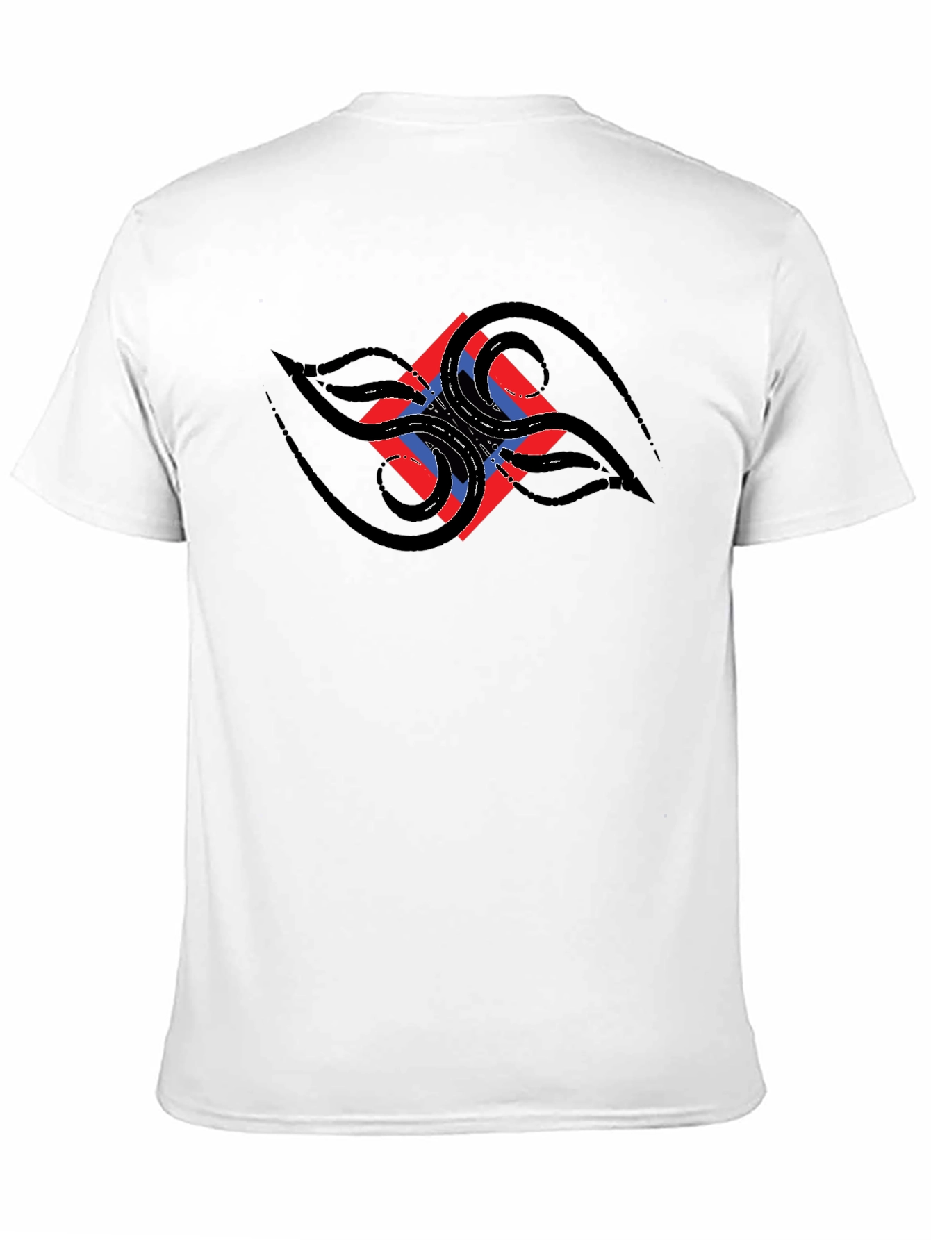 Black Abstract Graphic Black T-Shirt view 11