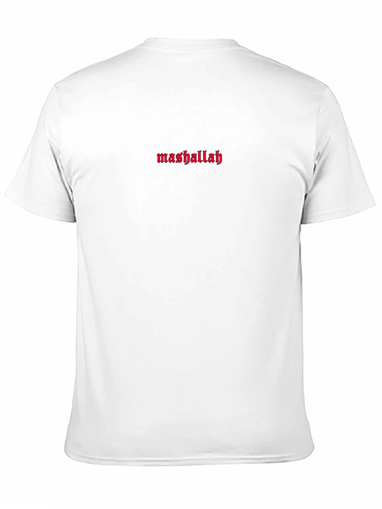 Black Mashallah Red Text Black T-Shirt view 11