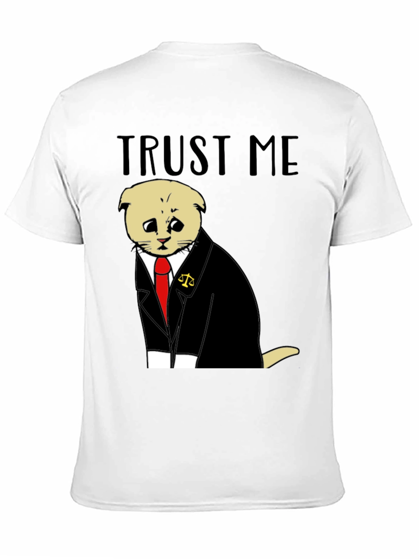 Black Trust Me Lawyer Cat T-Shirt - Funny Cute Attorney Kitten Tee view 11