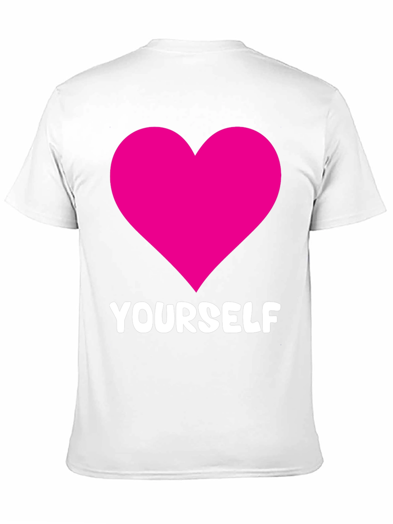 Black Love Yourself T-Shirt - Black with Pink Heart view 11