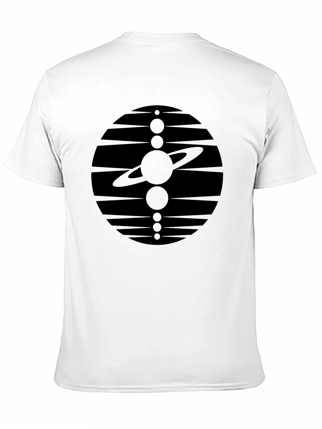 Black Planetary System Graphic Tee - Black Unisex Shirt view 11
