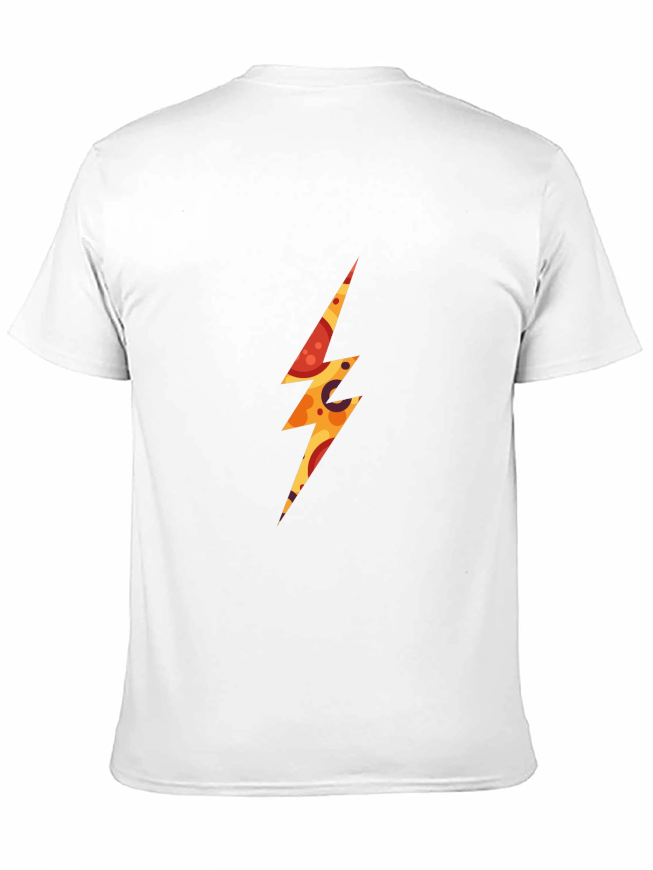 Black Pizza Lightning Bolt Graphic T-Shirt view 11