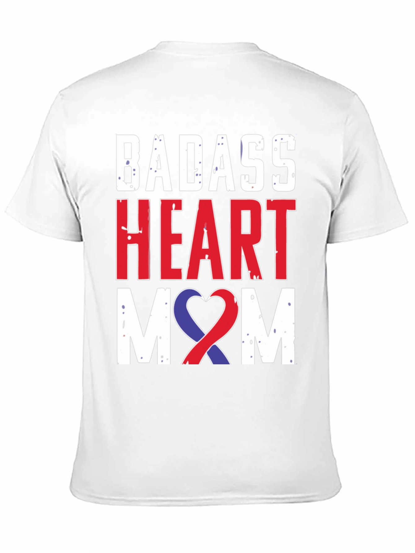 Black Badass Heart Mom Graphic Tee - Awareness Ribbon view 11