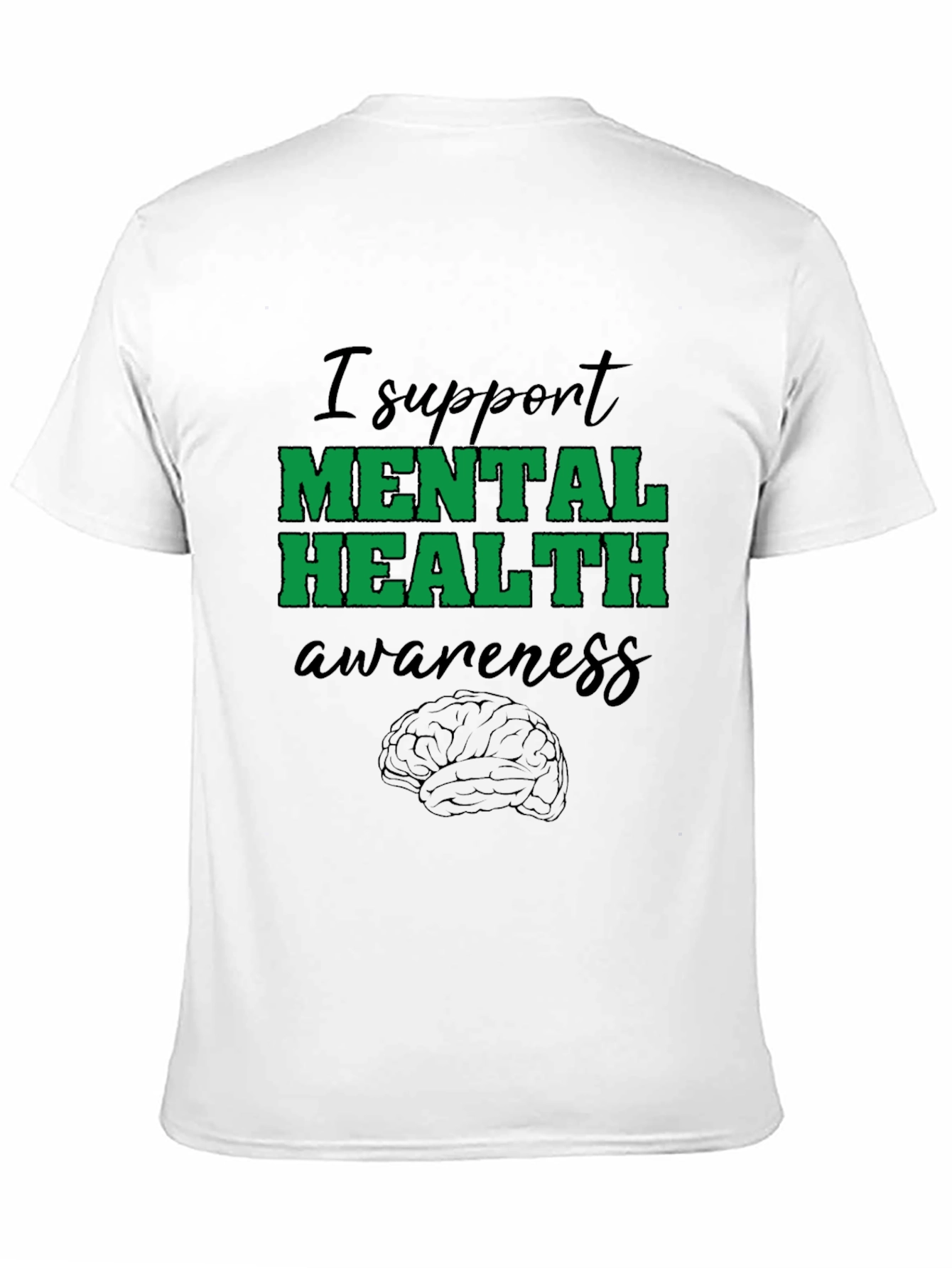 Black Mental Health Awareness Support T-Shirt view 11