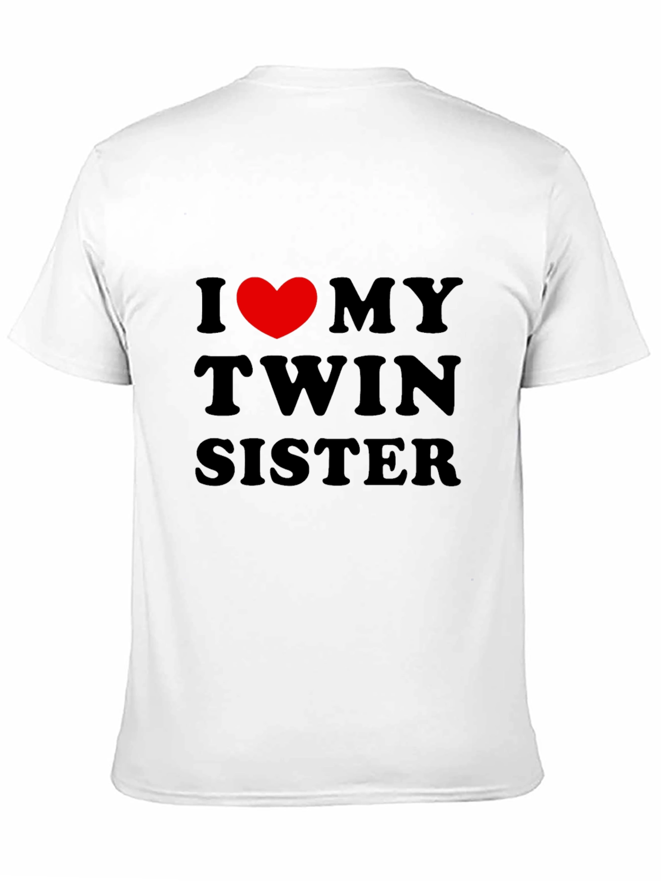 Black I Heart My Twin Sister Black Graphic Tee view 11