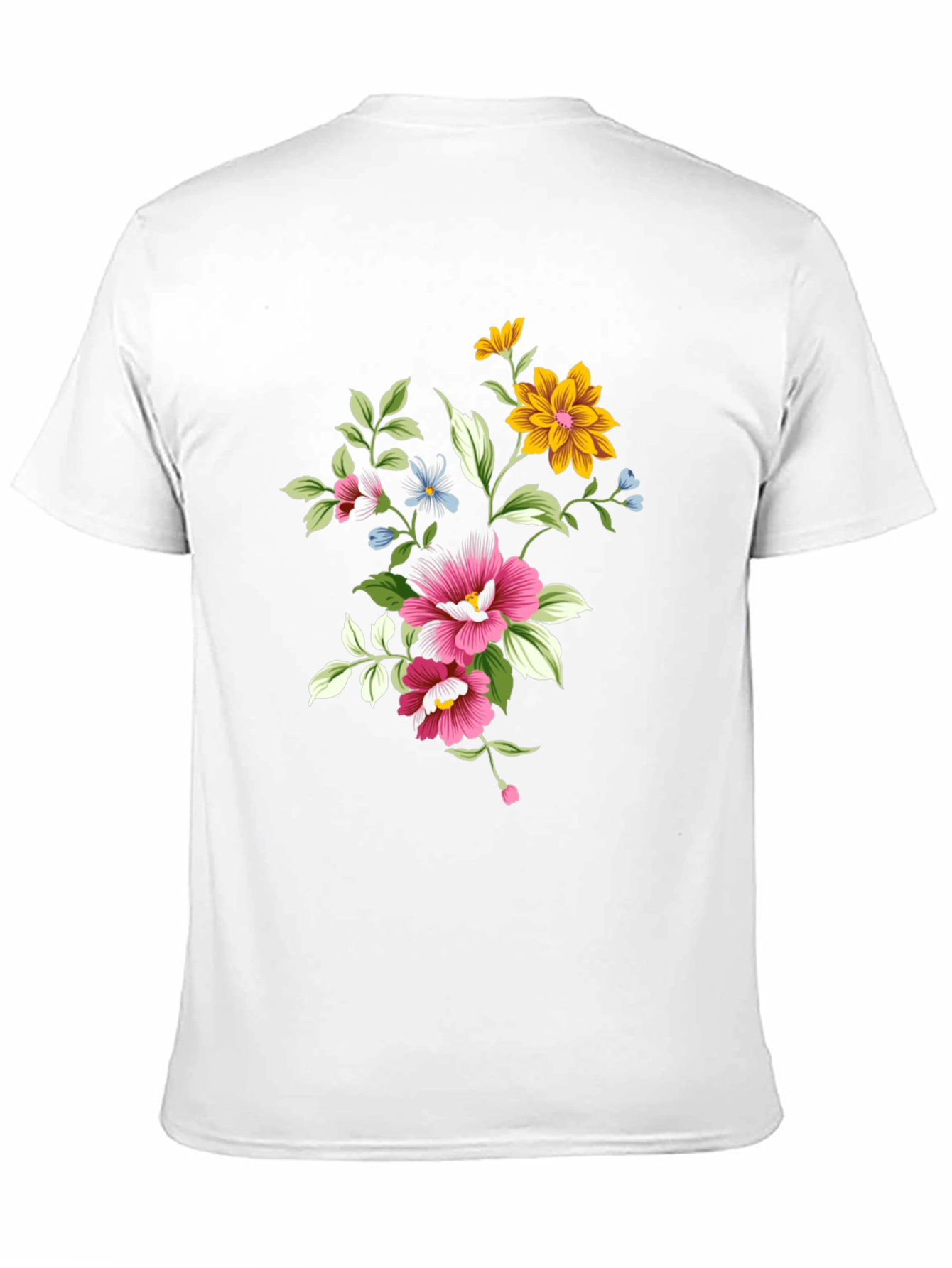 Black Floral Print Black T-Shirt view 11