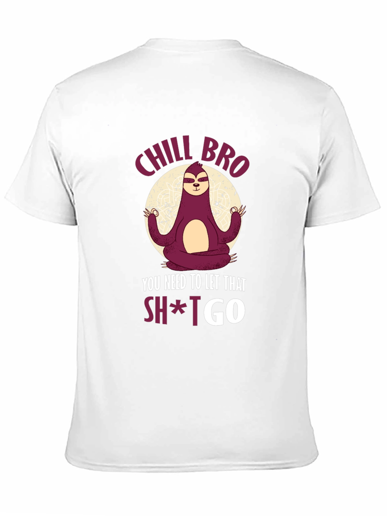 Black Chill Bro Sloth Meditation T-Shirt view 11