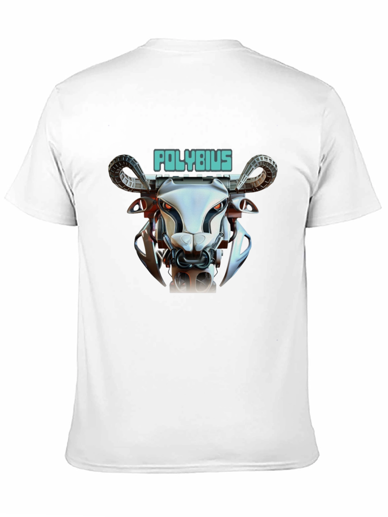 Black Polybius Robot Bull T-Shirt - Sci-Fi Style view 11