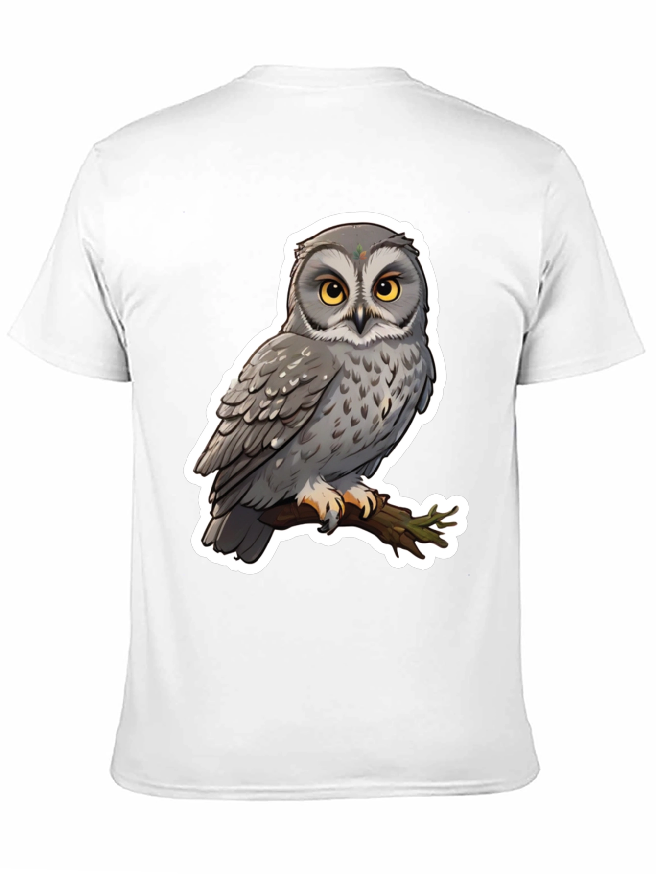 Black Owl Graphic Print Black T-Shirt view 11