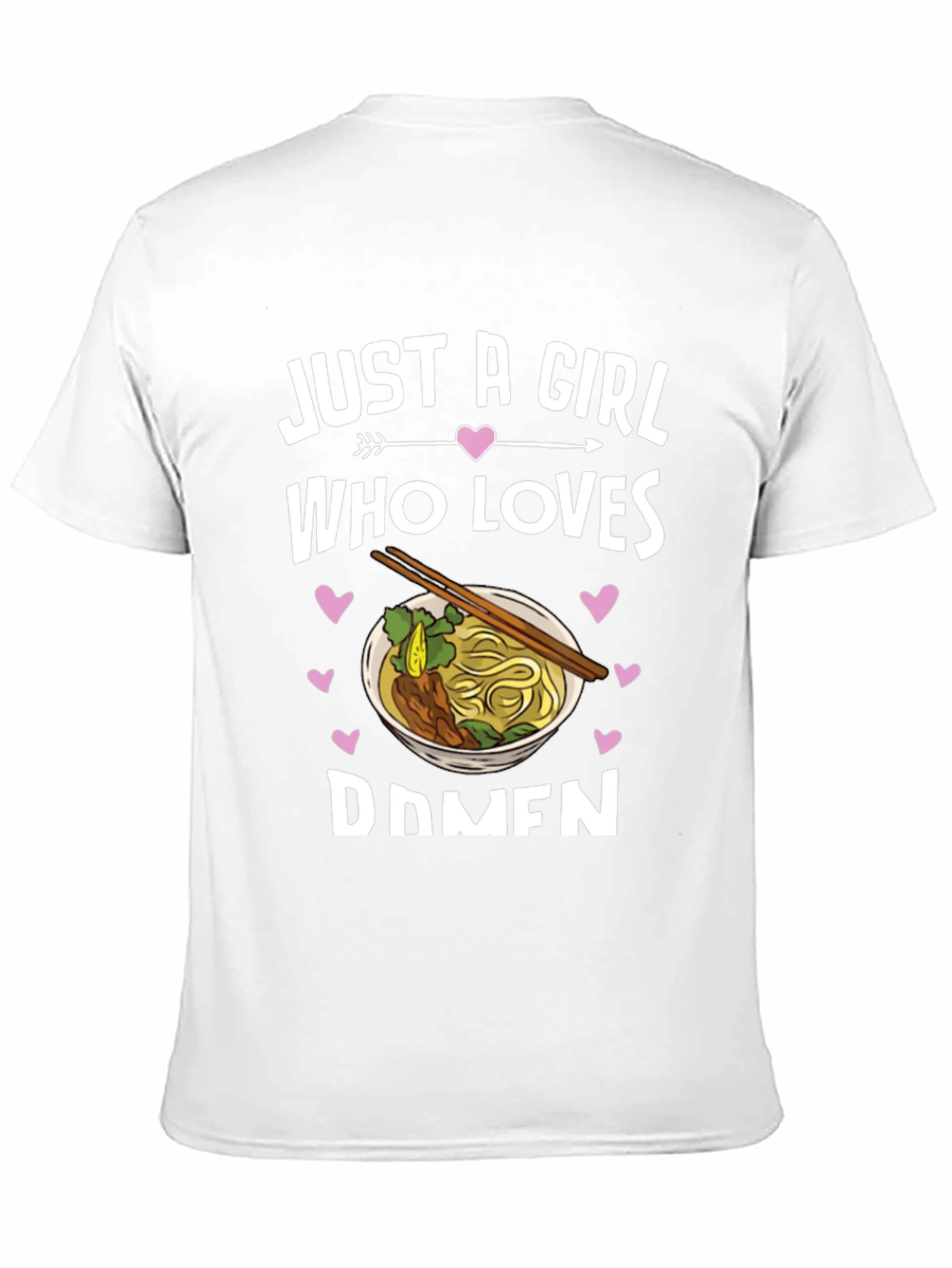 Black Just A Girl Who Loves Ramen Graphic Tee view 11