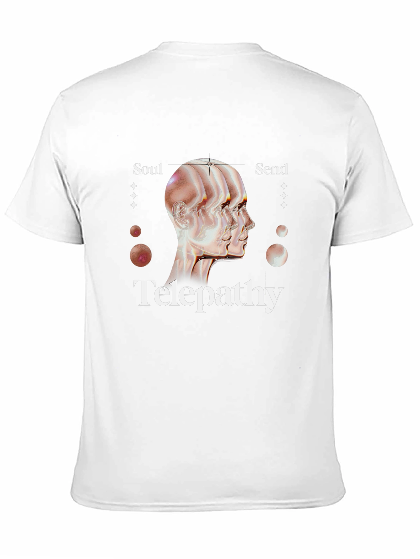 Black Telepathy Soul Send Graphic Black T-Shirt view 11