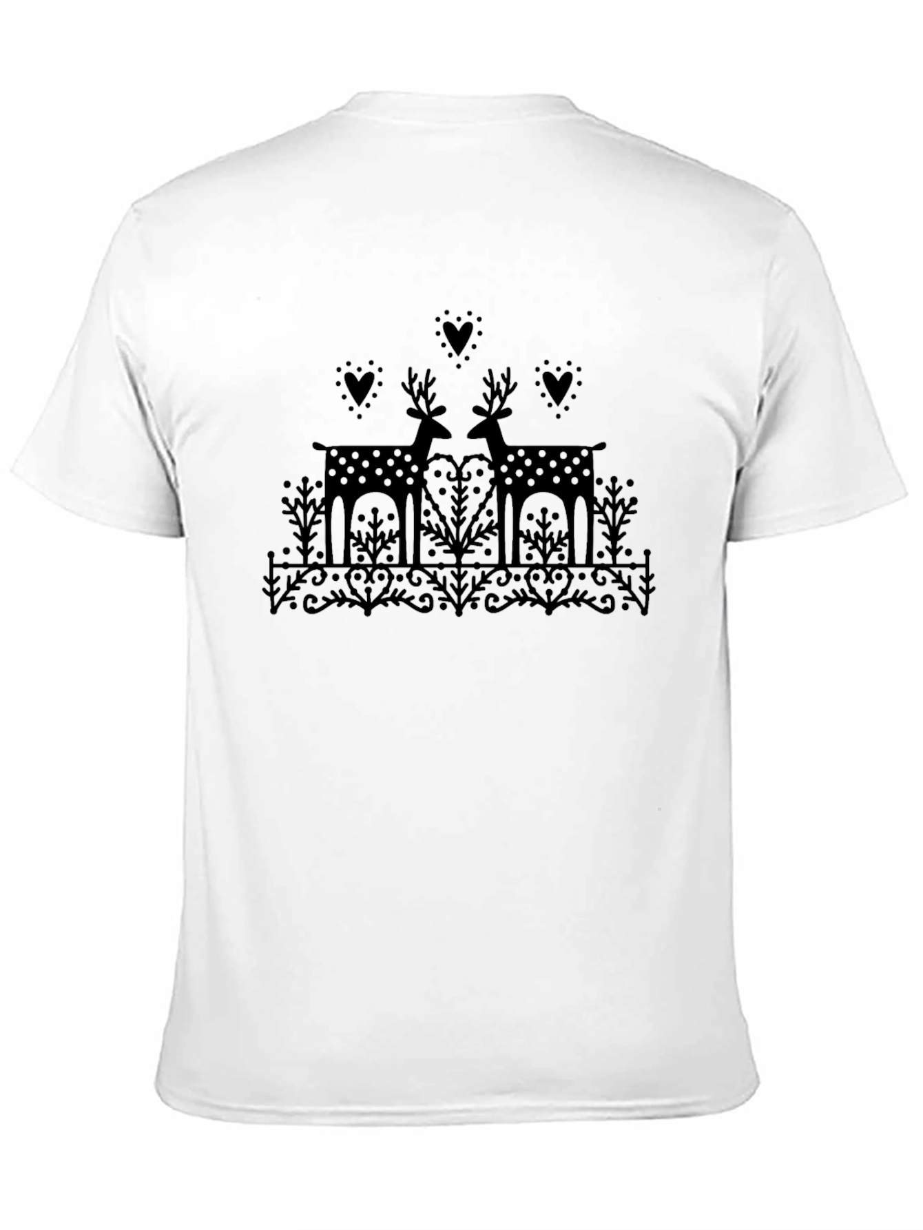 Black Black Deer Silhouette Graphic Tee view 11