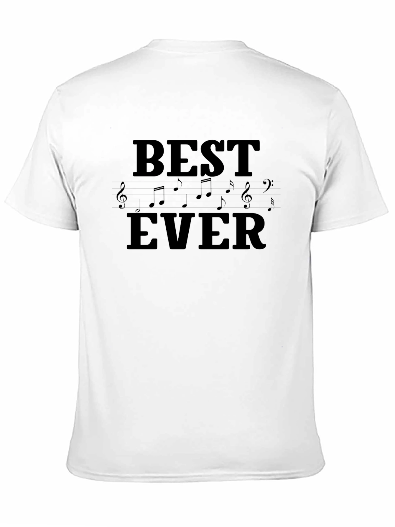 Black Best Ever Music Notes Graphic T-Shirt view 11